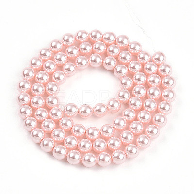 Baking Paint Pearlized Glass Pearl Bead Strands HY-N002-5mm-A10-1