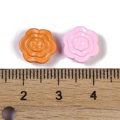 Spray Paint Alloy Beads PALLOY-H145-04-1