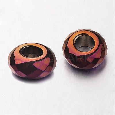 Electroplate Non-magnetic Synthetic Hematite European Beads G-F300-53-04-1