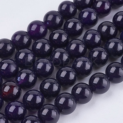 Natural Agate Beads Strand G-L083-8mm-11-1