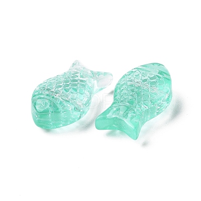 Transparent Spray Painted Glass Beads X1-GLAA-I050-10C-1