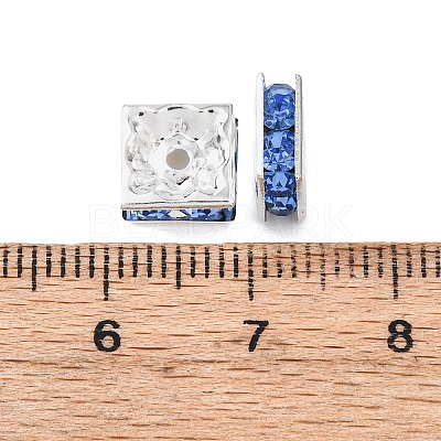 Brass Rhinestone Spacer Beads RSB074NF-14S-1