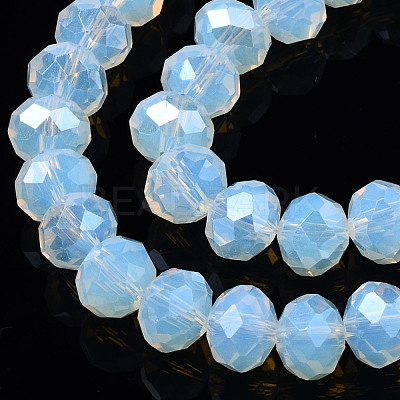 Electroplate Glass Beads Strands X-EGLA-A034-J8mm-A10-1
