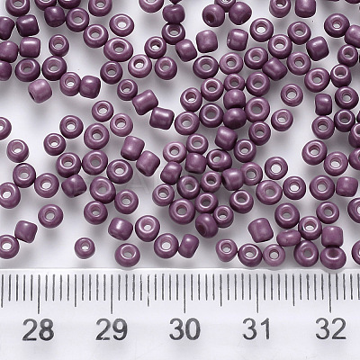 6/0 Baking Paint Glass Round Seed Beads SEED-S036-01C-18-1