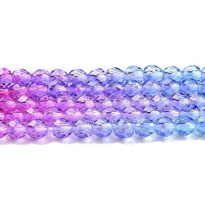 Transparent Gradient Color Glass Beads Strands GLAA-G101-2mm-11-1