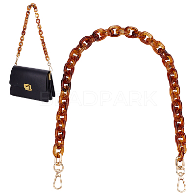 Acrylic Cable Chain Purse Chains PURS-WH0816-003G-1
