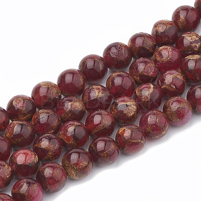 Natural Chalcedony Beads Strands G-S333-10mm-014D-1