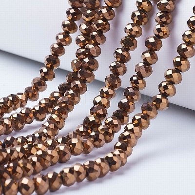 Electroplate Transparent Glass Beads Strands EGLA-A034-T4mm-UA04-1