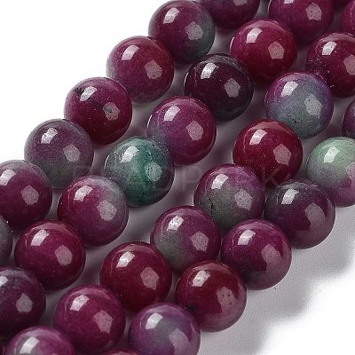 Dyed Natural Malaysia Jade Beads Strands G-G021-01B-05-1