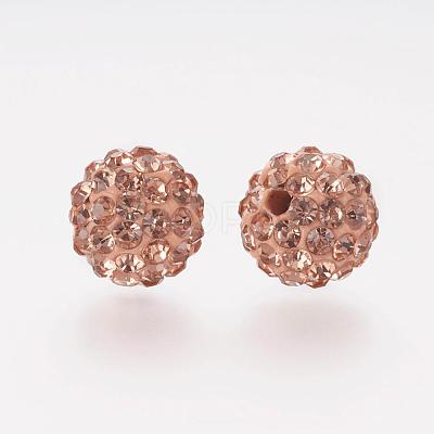 Polymer Clay Rhinestone Beads RB-K050-8mm-C28-1