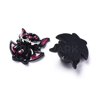 Halloween Theme Opaque Resin Cabochons RESI-D0003-13-1
