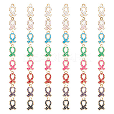 96Pcs 8 Colors Alloy Enamel Pendants ENAM-HY0003-04-1