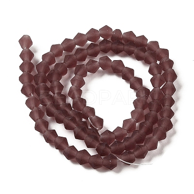 Imitate Austrian Crystal Frosted Glass Beads Strands GLAA-F029-TM3mm-B05-1