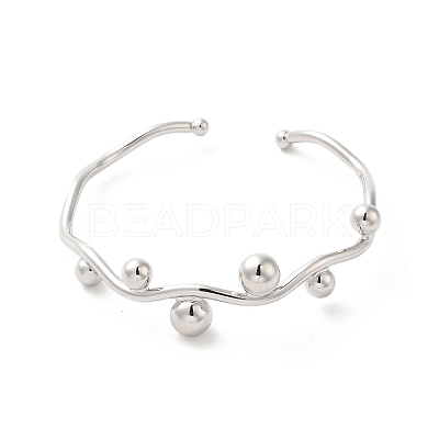 Brass Cuff Bangles BJEW-P309-01P-1