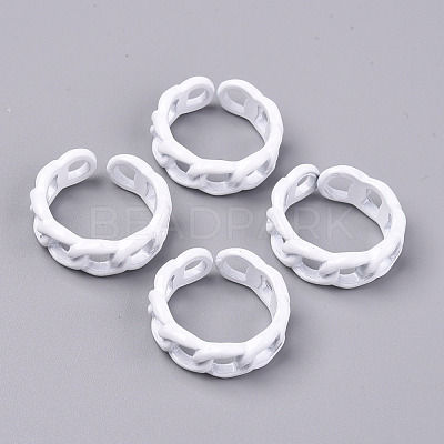 Spray Painted Alloy Cuff Rings RJEW-T011-29G-RS-1
