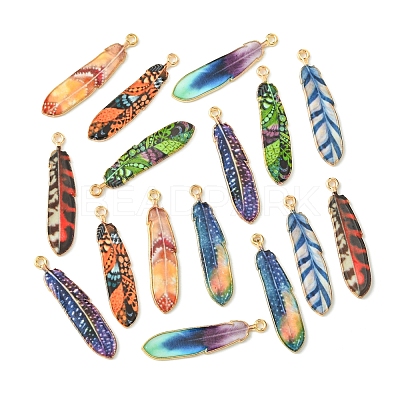 16Pcs 8 Styles Alloy Enamel Pendants FIND-FS0002-69-1