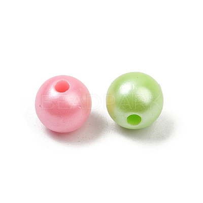 Opaque Acrylic Imitation Pearl Beads OACR-B031-55-8mm-1
