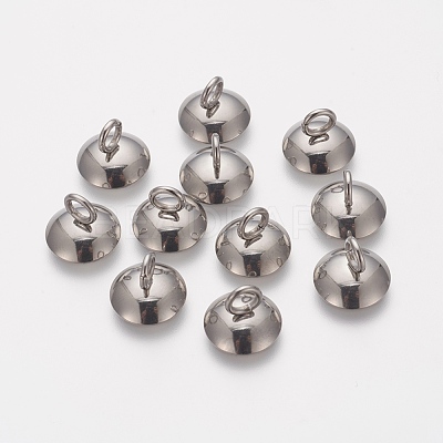 304 Stainless Steel Bead Cap Pendant Bails X-STAS-L205-20P-1