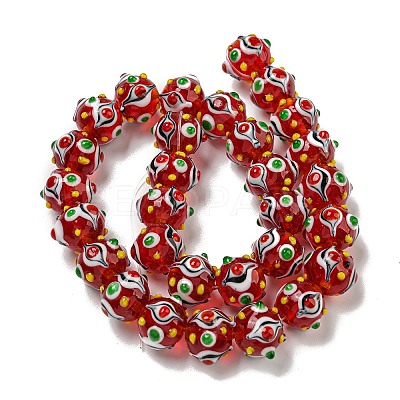Handmade Lampwork Beads Strands LAMP-N025-05D-1