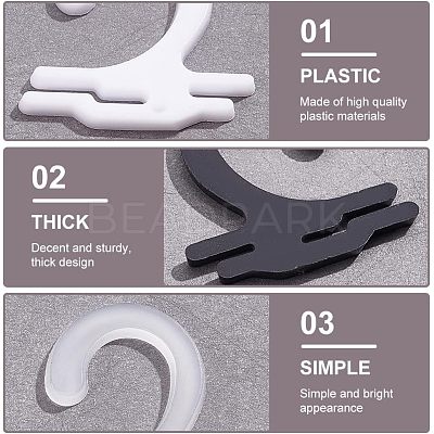 300Pcs 3 Colors Plastic Sock Hooks FIND-NB0002-89-1