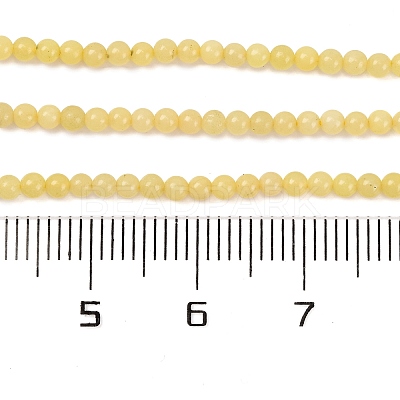 Natural Lemon Jade Bead Strands G-A130-2mm-M02-1