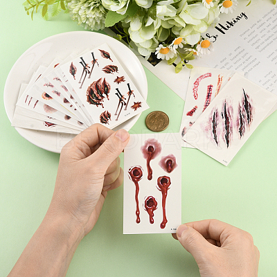 27Pcs Removable Scar Temporary Tattoos DIY-SP0005-66B-1