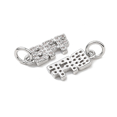 SHEGRACE Brass Micro Pave Clear Cubic Zirconia Pendants XGRQ2C218-408P-1