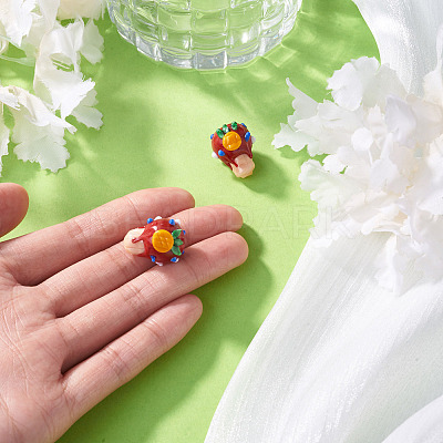2Pcs Handmade Lampwork Bumpy Beads LAMP-TA0002-51B-1