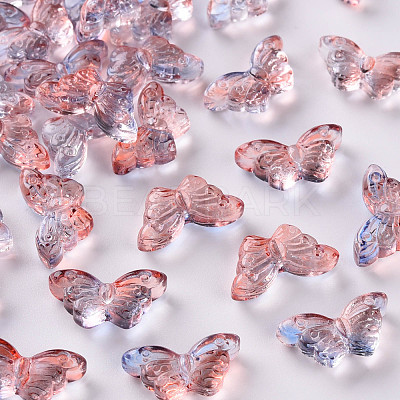 Two Tone Transparent Spray Painted Glass GLAA-S190-018D-01-1