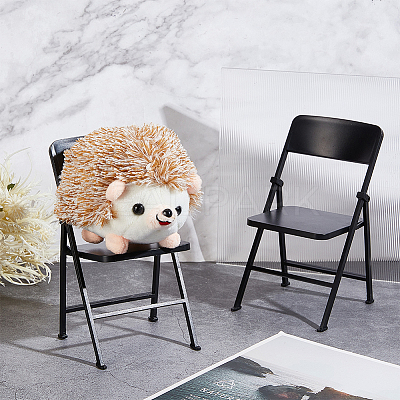 Cute Mini Plastic Foldable Chair DJEW-WH0015-79B-1