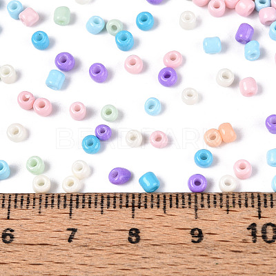8/0 Baking Paint Glass Seed Beads SEED-S003-KM-01-1