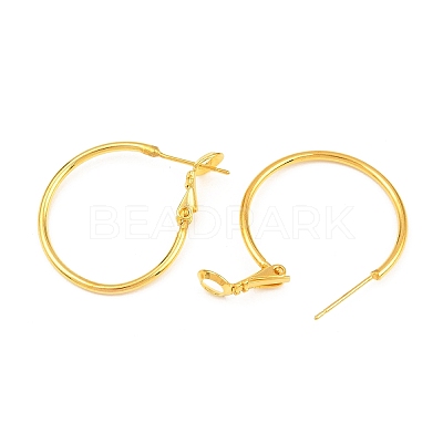 Brass Hoop Earrings KK-I665-26B-G-1