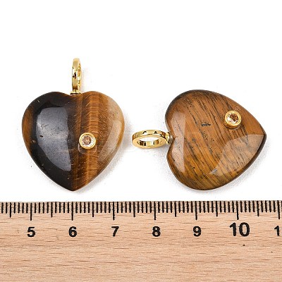 Natural Tiger Eye Pendants G-D104-01G-11-1