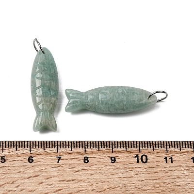 Natural Amazonite Carved Pendants G-G314-01P-06-1