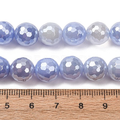 Electroplated Natural Agate Beads Strands G-B191-A07-10mm-16-1