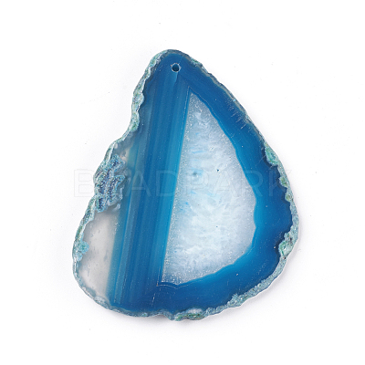 Natural Agate Pendants G-F646-02B-1