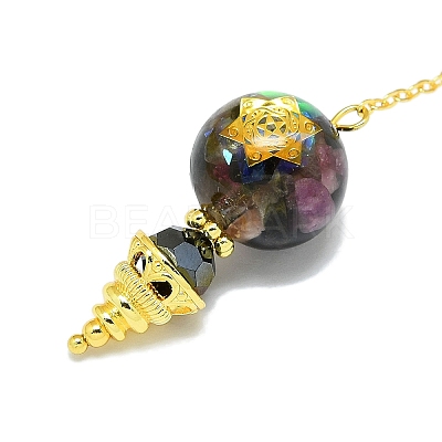 Round Resin Dowsing Pendulum Big Pendants G-C117-01G-12-1
