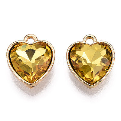 Faceted Glass Rhinestone Pendants GLAA-I051-B13-1