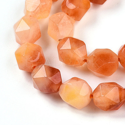 Dyed Natural White Jade Beads Strands G-T139-8mm-45U-1