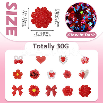30g Luminous Opaque Resin Cabochons CRES-TA0001-55C-1
