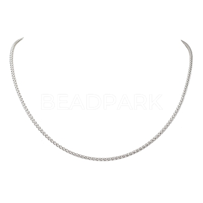2.5MM 304 Stainless Steel Wheat Chain Necklaces NJEW-JN05718-1