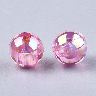 Transparent Plastic Beads OACR-S026-6mm-07-1