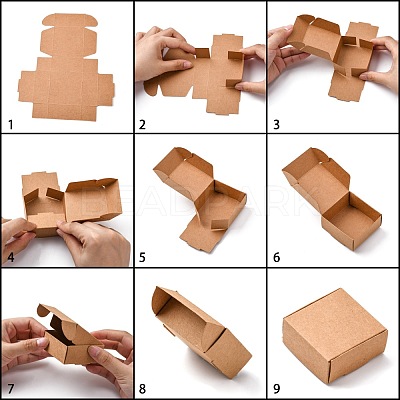 Kraft Paper Gift Box X-CON-K003-02A-01-1