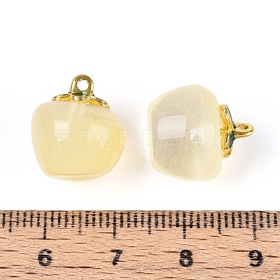 Transparent Glass Apple Pendants LS-X1-DGLA-E004-16K-1