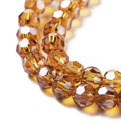 Electroplate Transparent Glass Beads Strands EGLA-A035-T4mm-A04-1