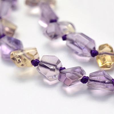 Natural Ametrine Beads Strands G-K202-25-1
