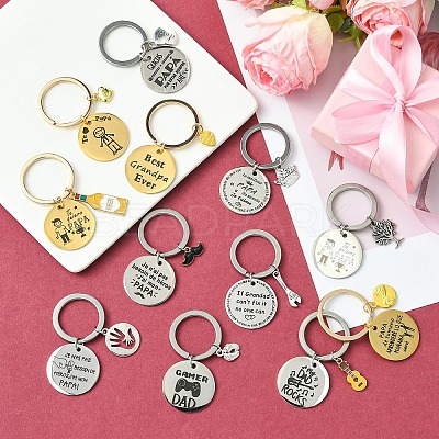 Alloy & 201 Stainless Steel Keychain KEYC-YW00102-01-1