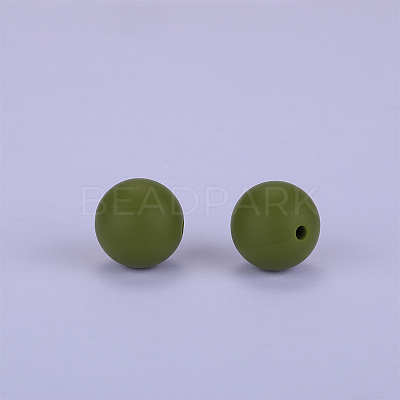 Round Silicone Focal Beads SI-JX0046A-137-1