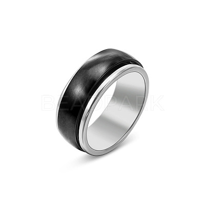 Rotatable 304 Stainless Steel Finger Rings FS-WGF1F3F-01-1