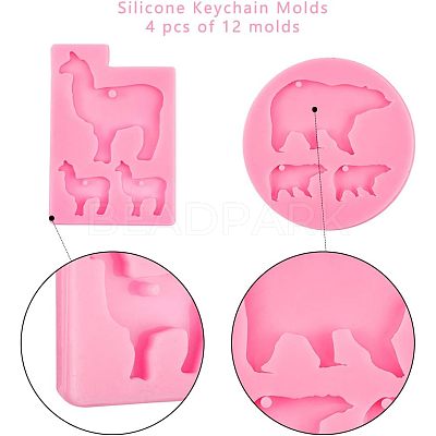 DIY Animal Theme Keychain Making Kits DIY-OC0001-52-1